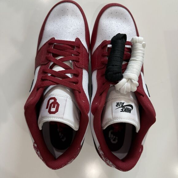 Men Nike Jordan 1 Low Alpha Menace 4 Oklahoma Football Cleat HF5589-106 Size 14 main image 4